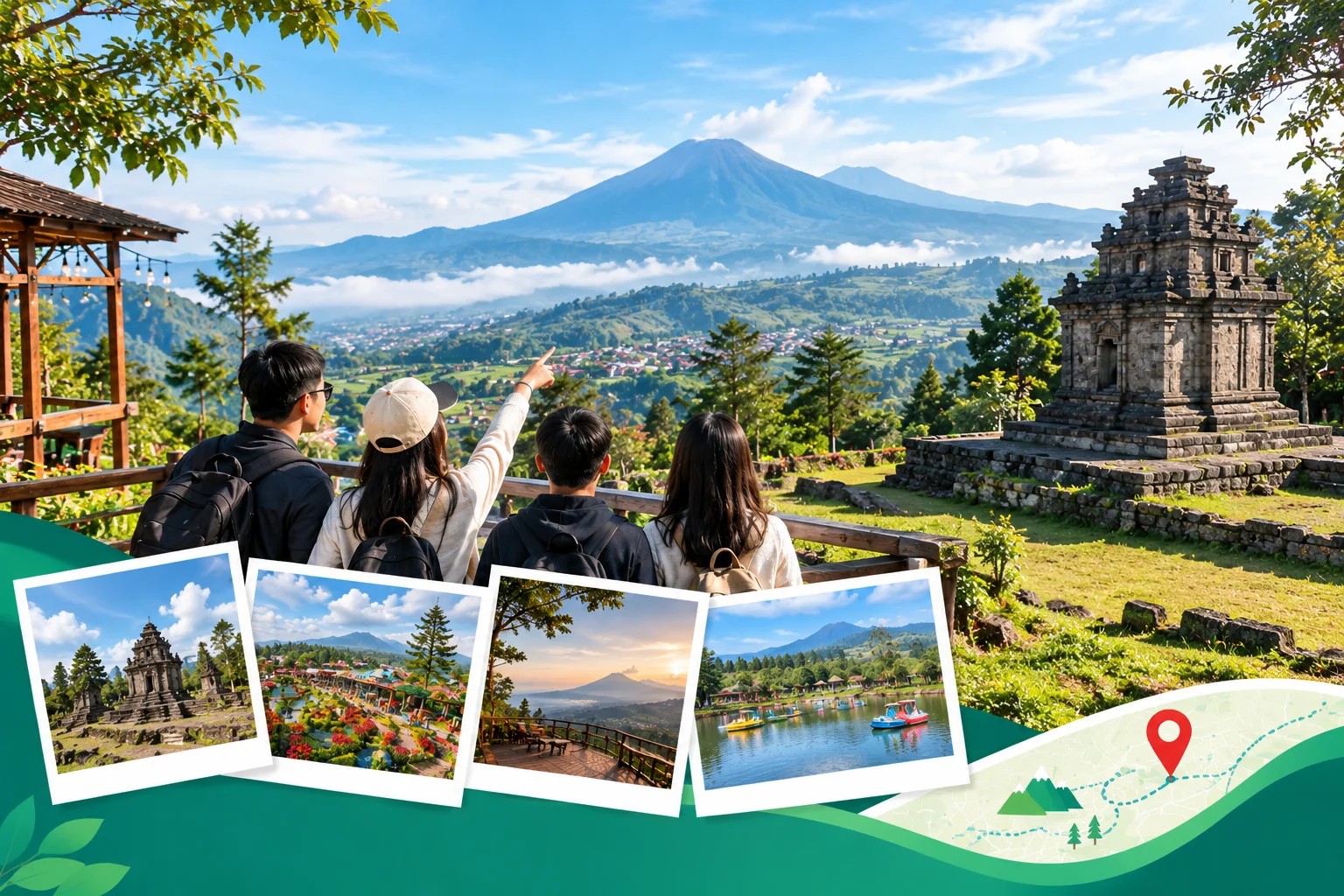 Kolase destinasi di kawasan Bandungan dan Ungaran
